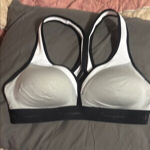 Champion Women's Black and White Sports Bra